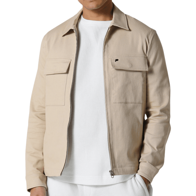 883 Police Clearlake Cotton Beige Overshirt