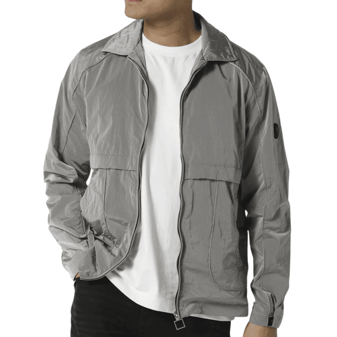 883 Police Leemore Nylon Slate Grey Overshirt Jacket