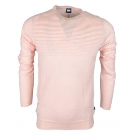 Suede Cotton Ribbed Light Pink Thin Knitwear Jumper