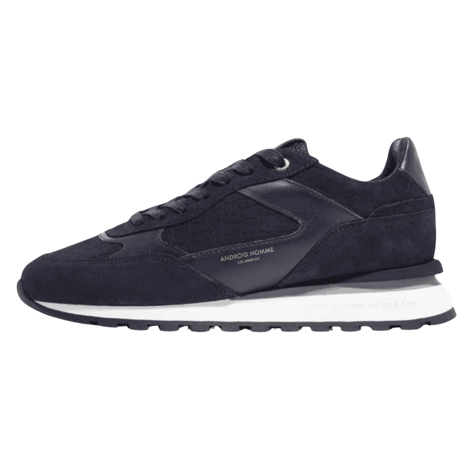 Android Homme Lechuza Navy Suede Racer Sneaker