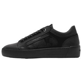 Venice Gomma Camo Black Leather Trainer