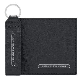Black Metal Logo Slim Book Wallet Set
