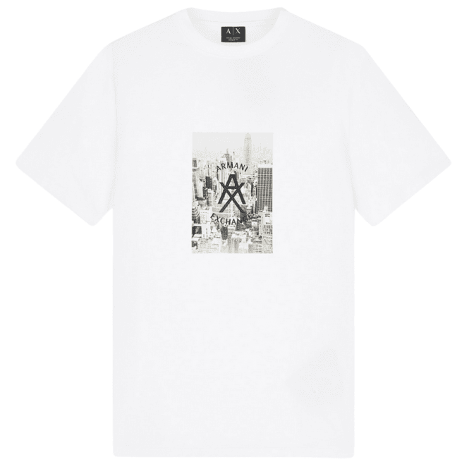 ARMANI EXCHANGE City Graphic Logo White T-Shirt