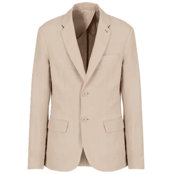 ARMANI EXCHANGE Cotton Beige Linen Blazer