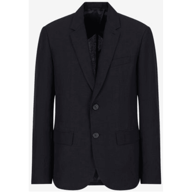 ARMANI EXCHANGE Cotton Navy Linen Blazer