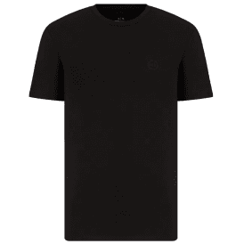 Cotton Stretch Ring Logo Black T-Shirt