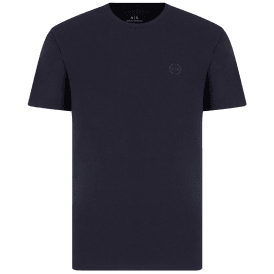 Cotton Stretch Ring Logo Navy T-Shirt