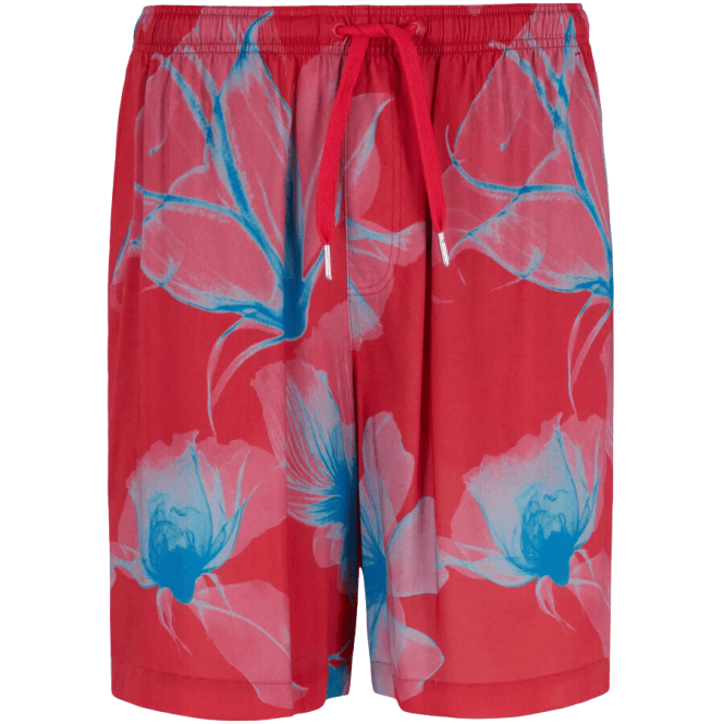 ARMANI EXCHANGE Floral Design Red Shorts