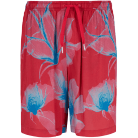 Floral Design Red Shorts