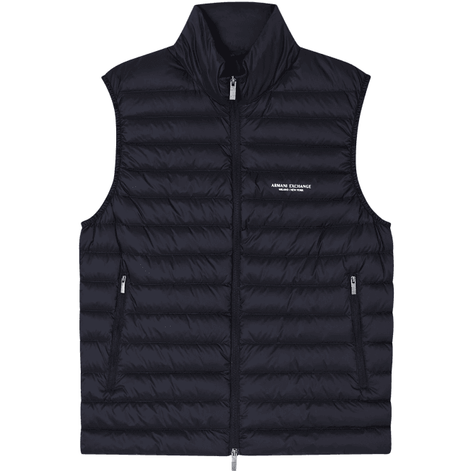 ARMANI EXCHANGE Full Zip Fine Padded Gilet