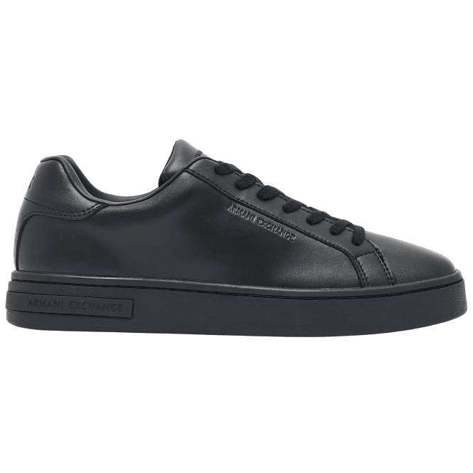 ARMANI EXCHANGE Leather Triple Black Sneaker Trainer