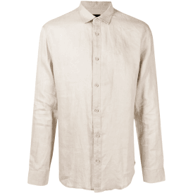Linen Long Sleeve Beige Shirt