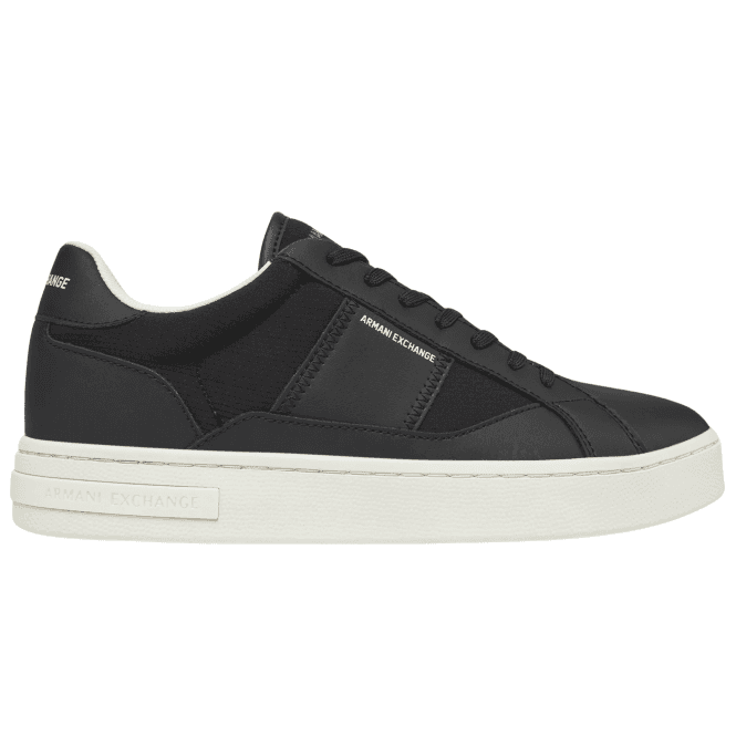 ARMANI EXCHANGE Low Top Colour Block Black Sneaker Trainer