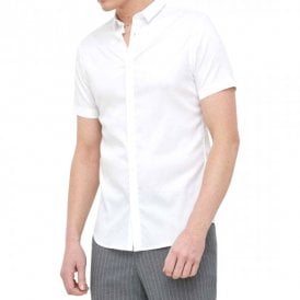 Lyocell Bi-Stretch Short Sleeve White Shirt
