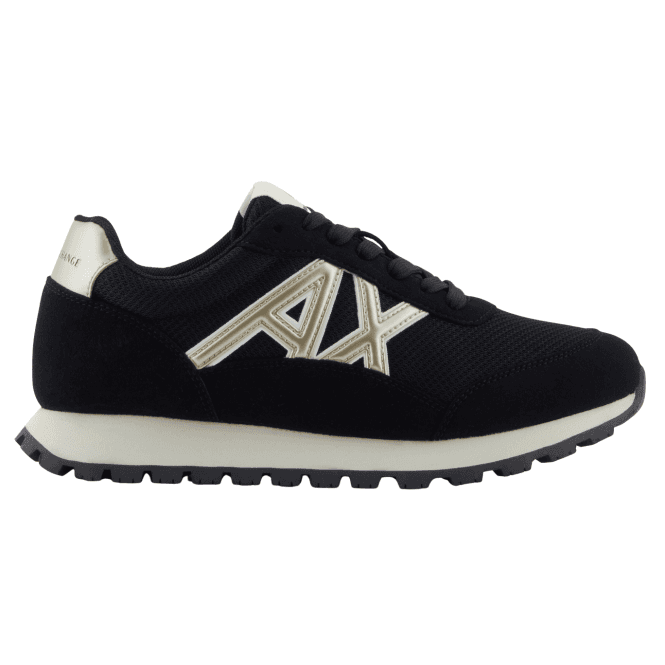 ARMANI EXCHANGE Mesh Black/Gold Runner Trainer