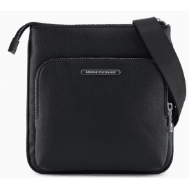Metal Logo Black Shoulder Bag