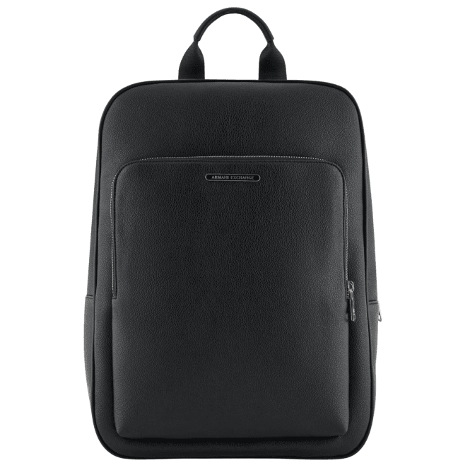 ARMANI EXCHANGE Minimal Eco-Leather Black Backpack