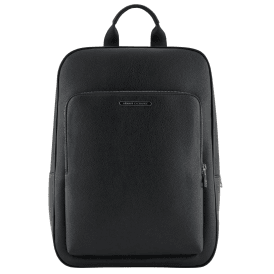Minimal Eco-Leather Black Backpack