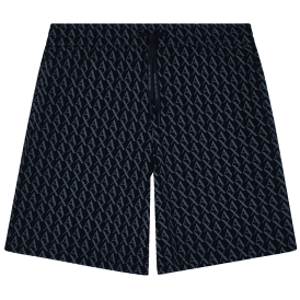 Monogram All Over Black Shorts