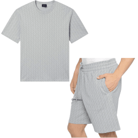 Monogram All Over Grey Short Set