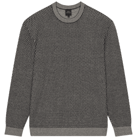 Navy/Brown Pattern Knitwear Jumper