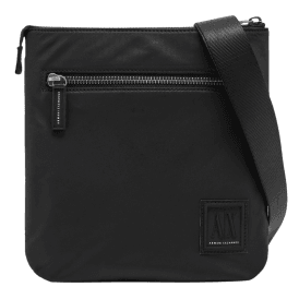 Nylon Icon Logo Black Side Bag
