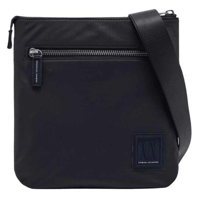 ARMANI EXCHANGE Nylon Icon Logo Navy Side Bag