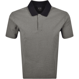 Patterned Navy Polo Shirt