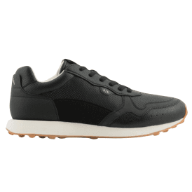 Perforated Leather Black Sneaker Trainer