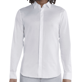 Poplin Cotton Logo White Shirt