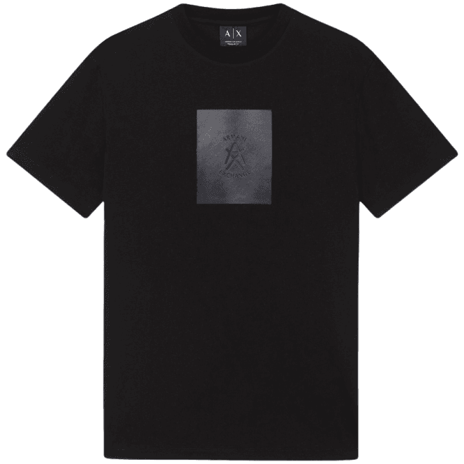 ARMANI EXCHANGE Regular Fit Graphic Logo Black T-Shirt