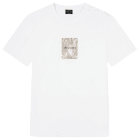 Regular Fit Leaf Logo White T-Shirt