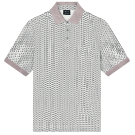 Regular Fit Monogram Beige Polo Shirt