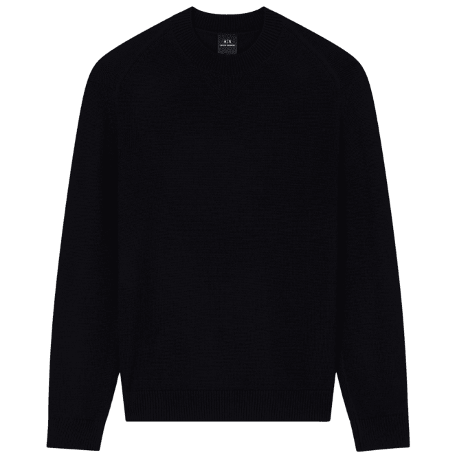 ARMANI EXCHANGE Ribbed Knit Black Knitwear Jumper