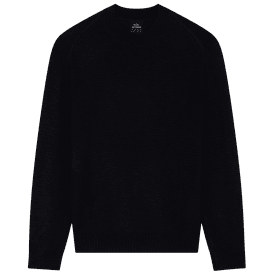 Ribbed Knit Black Knitwear Jumper