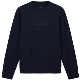 Rubberised Tonal Logo Navy Sweatshirt 