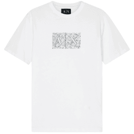 Slim Fit Outline Logo White T-Shirt