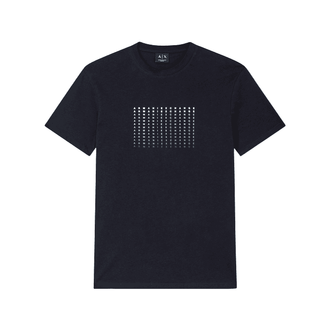 ARMANI EXCHANGE Slim Fit Repeat Logo Navy T-Shirt