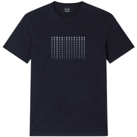 Slim Fit Repeat Logo Navy T-Shirt
