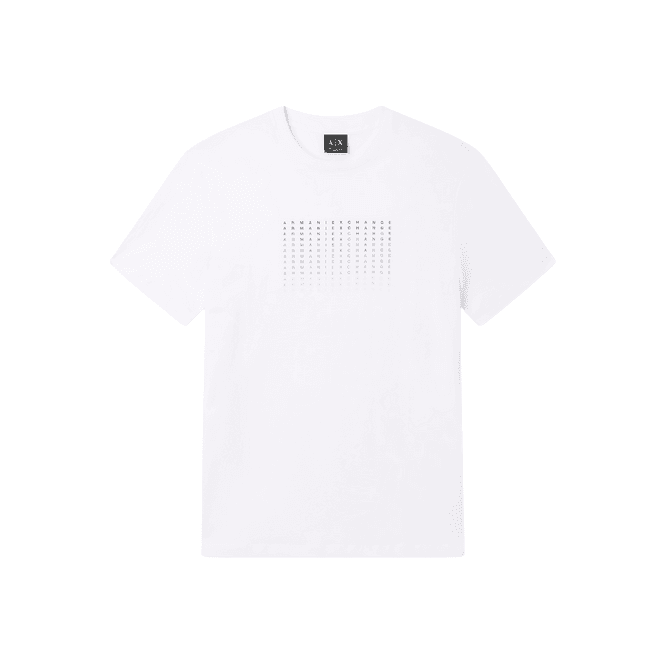 ARMANI EXCHANGE Slim Fit Repeat Logo White T-Shirt