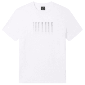 Slim Fit Repeat Logo White T-Shirt