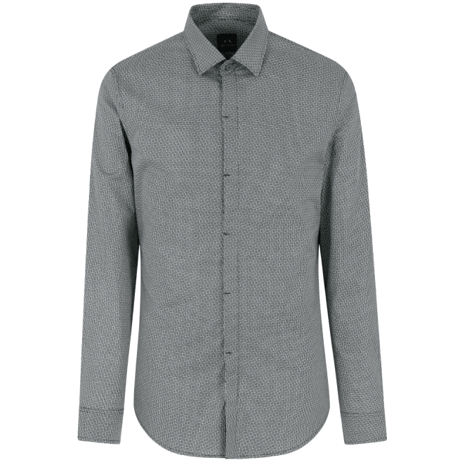 ARMANI EXCHANGE Slim Textured Brown Shirt