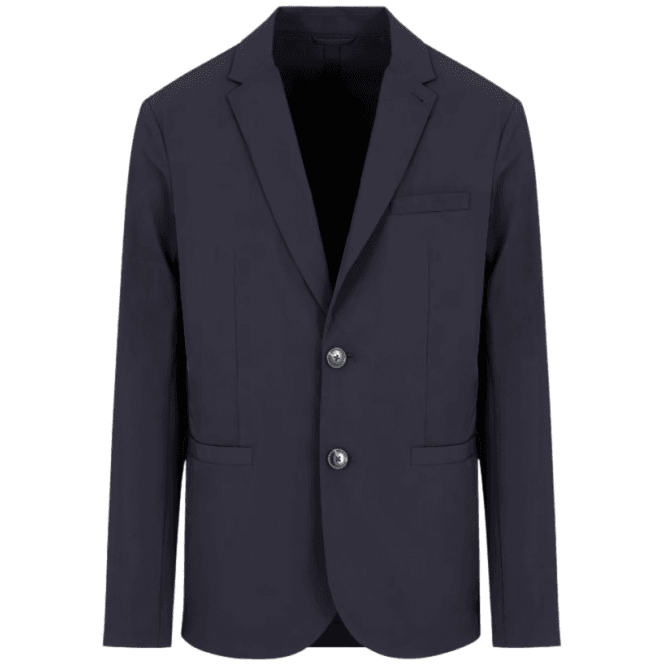 ARMANI EXCHANGE Technical Fabric Nylon Navy Blazer