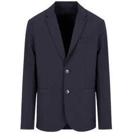 Technical Fabric Nylon Navy Blazer