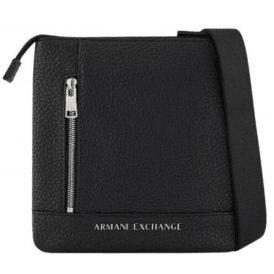 Tumbled Leather Black Pouch Bag