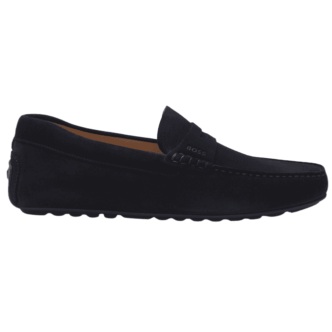 Boss Footwear Noel Moccasin Suede Navy Loafers