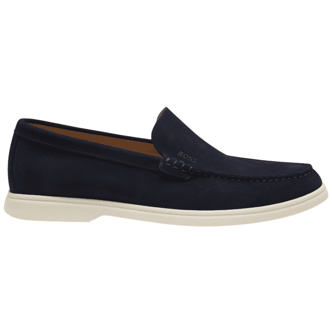 Boss Footwear Sienne Moccasin Suede Navy Loafers