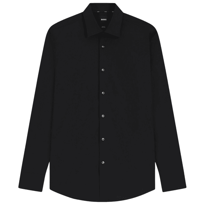 Boss H-Hank Slim Fit Easy Iron Black Shirt