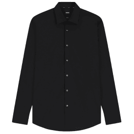 H-Hank Slim Fit Easy Iron Black Shirt
