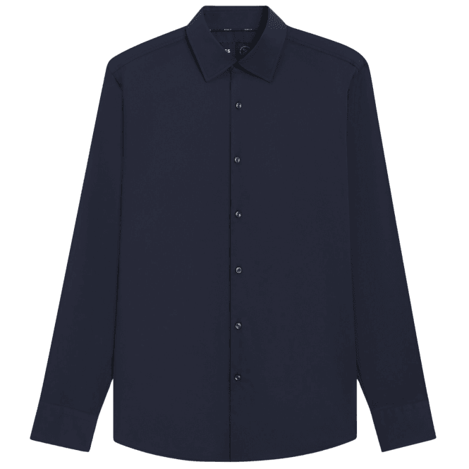 Boss H-Hank Slim Fit Easy Iron Navy Shirt